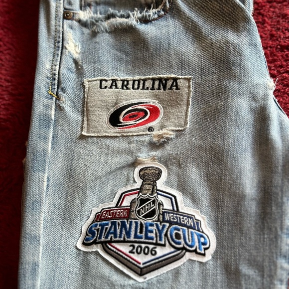 ❤️CUSTOMIZED Carolina Hurricanes Jeans 4 LONG - Picture 12 of 15